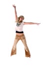 Young Girl Jumps Royalty Free Stock Photo