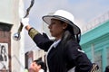 Young girl kapellmeister. Royalty Free Stock Photo