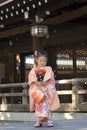 Young girl in kimono, Tokyo, Japan