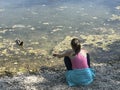 Young girl at the lake