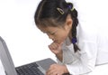 Young girl on a laptop