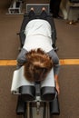 Young Girl Lays Face Down on a Chiropractic Adjustment Table Royalty Free Stock Photo