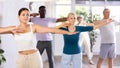 Young girl learning to dance krump in choreographic studio Royalty Free Stock Photo