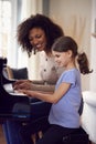 Young Girl Learning To Play Piano Having Lesson From Female Teacher Royalty Free Stock Photo