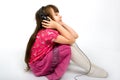 Young Girl Listening To Music