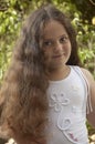 Young girl with long hair