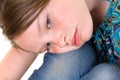 Young girl looking sad Royalty Free Stock Photo
