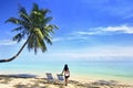 Young girl looking sea Royalty Free Stock Photo