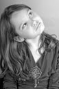 Young girl looking up Royalty Free Stock Photo