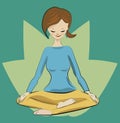 Young Girl Making Lotus Yoga Pose Royalty Free Stock Photo