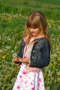 Young girl on meadow