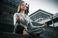 Young girl meditating