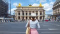 Young girl at the opera in Paris Royalty Free Stock Photo