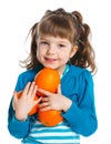 Young Girl with Oranges Royalty Free Stock Photo