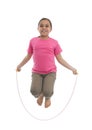 Young Girl Performing Rope Skipping
