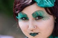 Young girl with piercing at Wave-Gotik-Treffen Royalty Free Stock Photo