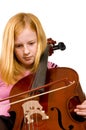 Young girl playing cello Royalty Free Stock Photo