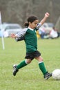 Young Girl Playing Soccer Royalty Free Stock Photo
