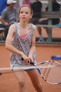 Young girl playing tennis Royalty Free Stock Photo