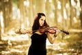 Young girl playing violin Royalty Free Stock Photo