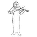 Young girl playing the violin, Violinist