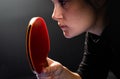 Young girl plays table tennis Royalty Free Stock Photo