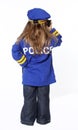 Young girl in police costume Royalty Free Stock Photo