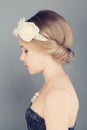 Young Girl. Profile. Blonde Hair with Bohemian Boho Chic Hair Royalty Free Stock Photo