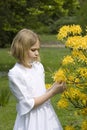 Young girl ready for first holy communion Royalty Free Stock Photo