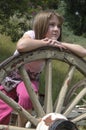 Young girl relaxing outdoors Royalty Free Stock Photo