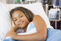 Young Girl Resting In Hospital Bed Royalty Free Stock Photo