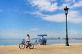 Young girl riding iBike