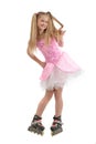 Young girl on roller blades Royalty Free Stock Photo