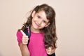 Young girl with school bag