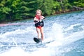 Young Girl on Slalom Ski