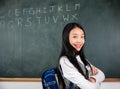 A young girl is smiling Royalty Free Stock Photo