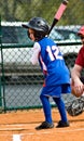 Young Girl /Softball/ At Bat Royalty Free Stock Photo