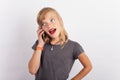 Young girl speaking on cell phone Royalty Free Stock Photo