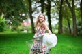 Young girl spending her time in the countryside Royalty Free Stock Photo