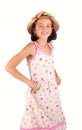 Young girl in springlike cloth Royalty Free Stock Photo