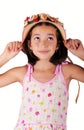 Young girl in springlike cloth Royalty Free Stock Photo