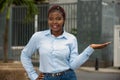 Portrait of African girl, smiling