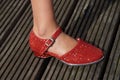 Red classic dancing shoe