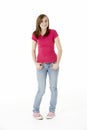 Young Girl Standing In Studio