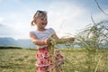 Young Girl On Summer Meadow Royalty Free Stock Photo