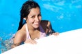 Young girl in swiming pool Royalty Free Stock Photo