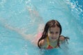 Young girl swimming in pool Royalty Free Stock Photo