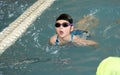 Young girl in swimming pool