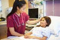 Young Girl Talking To Female Nurse In Hospital Room Royalty Free Stock Photo