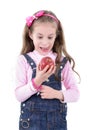 Young Girl With Tasty Apple